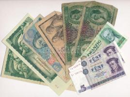 Vegyes 9db-os bankjegy és ~210g fémpénz T:vegyes
Mixed 9pcs of banknotes and ~210g of coins