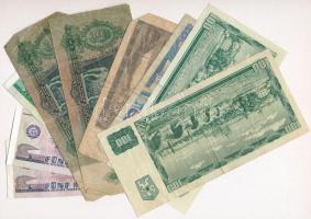 Vegyes 9db-os bankjegy és ~210g fémpénz T:vegyes
Mixed 9pcs of banknotes and ~210g of coins