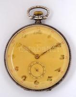 cca 1920 Fémtokos Doxa zsebóra hibátlan számlappal, üveggel, jól működő / Metal case Doxa pocket watch d: 5 cm