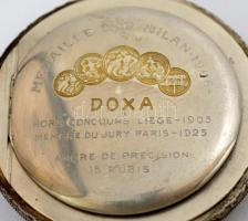 cca 1920 Fémtokos Doxa zsebóra hibátlan számlappal, üveggel, jól működő / Metal case Doxa pocket wat...