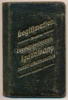 1911-1919 Magyar Királyi Államvasutak mozdonyvezetője részére kiállított fényképes vasúti igazolvány