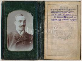 1911-1919 Magyar Királyi Államvasutak mozdonyvezetője részére kiállított fényképes vasúti igazolvány