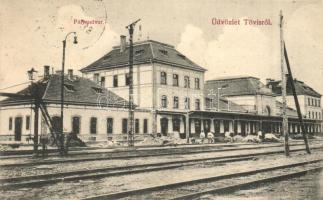 Tövis, Teius; Pályaudvar, vasútállomás, Klein Albert kiadása / railway station (EK)
