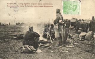 'Le camp de l'armée Serbe devant Kumanovo' / The Serbian army camp before Kumanovo, First Balkan War, soldiers, TCV card (EK)