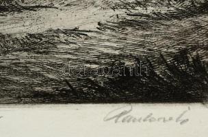 Paulovits Pál (1892-1975): Árnyas út. Rézkarc, papír, jelzett,  30×43  cm