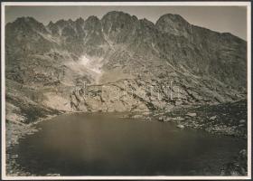 cca 1910-1915 Magas-Tátra, Kis-Tarpataki-tó, Erdélyi Mór felvétele, hátoldalon feliratozva, 11x16 cm