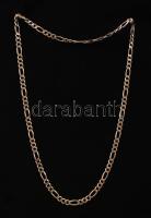 Ezüst(Ag) nyaklánc, lapított láncszemekkel, jelzett, h: 47 cm, nettó: 15,5 g / Silver necklace 15,5 g