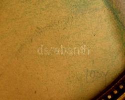 Lósy jelzéssel: Lányportré, vegyes technika, papír, üvegezett fa keretben, 29,5×23,5 cm