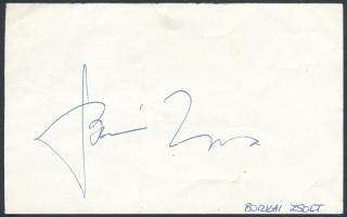 Borkai Zsolt MOB-elnök, olimpiai bajnok tornász aláírása papírlapon