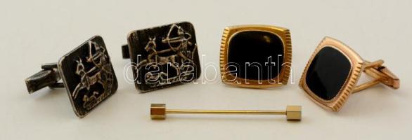 2 pár mandzsettagomb + réz összefogó