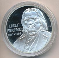 Ifj. Szlávics László (1959-) DN "Nagy Magyarok / Liszt Ferenc" ezüstözött Cu emlékérem (40...