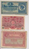 1913-1920. 8db-os vegyes magyar korona bankjegy tétel T:III-IV