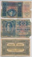 1913-1920. 8db-os vegyes magyar korona bankjegy tétel T:III-IV