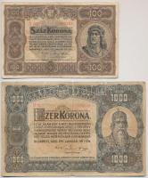 1913-1920. 8db-os vegyes magyar korona bankjegy tétel T:III-IV