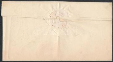 1857 Pest, Pest szabad királyi város által küldött ex offo levél, szárazpecséttel