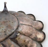 Antik alpakka gyümölcsöstál, kalapált, jelzés nélkül, 43×39 cm