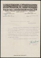1945 Bp., A Magyar Cserkészmozgalom fejléces levélpapírjára írt részvétnyilvánító levél