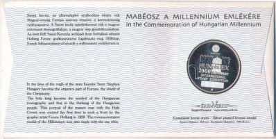 2000. MABÉOSZ sorszámozott érmés boríték "Az Államalapítás ezeréves emlékére - Szent István&quo...