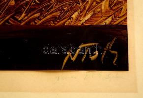 N Toth Lajos (?-): Évfordulóra. Vegyes technika, papír, jelzett, 31×21 cm