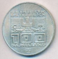 Ausztria 1976. 100Sch Ag "Innsbruck - XII. téli olimpia / Síelő" T:AU,XF
Austria 1976. 10...