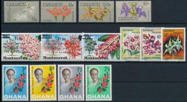 1963-1977 Flower 7 sest + 3 stamps 1963-1977 Virág motívum 7 klf sor + 3 db önálló érték