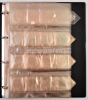 Használt, 4 gyűrűs mappa, benne 6 érmeberakó lappal