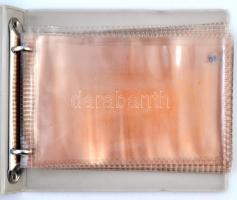 Használt, jó állapotú, gyűrűs berakó bankjegyekhez, 21db berakólappal