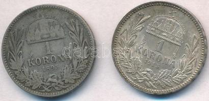 1895KB-1915KB 1K Ag "Ferenc József" (2x) T:2,2-,3