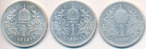Ausztria 1895-1915. 1K Ag "Ferenc József" (3xklf) T:2-3 ph.
Austria 1895-1915. 1 Corona A...