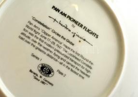 Bavaria repülős porcelán tányér, matricás, hibátlan, jelzett, d: 22 cm