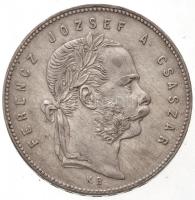 1869KB 1Ft Ag Ferenc József / Angyalos címer T:2 kis patina, karc Adamo M15