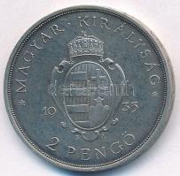 1935. 2P Ag "Pázmány" T:1-,2 
Adamo P7