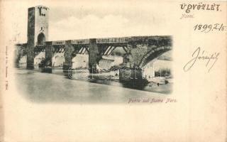 1899 Narni, Ponte sul fiume Nero / Bridge over the river (EK)