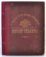 A magyar szent korona országainak megyei térképei. Rajz.: Hátsek Ignác. Bp., 1880, Rautmann Frigyes. Teljes! Javított vászonkötésben.