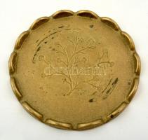 6 db réz pohár alátét, jelzett, d:9 cm (6×)