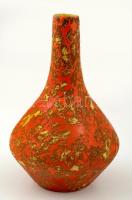 Tófej retró váza, mázas kerámia, hibátlan, m:22 cm