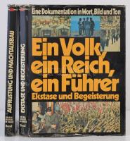 Ein volk, ein reich, ein führer. I-II. Eine historische Collage über den erregendsten Abschnitt deutscher Geschichte in Wort, Bild, in Ton. 1. 1933-1938. Herrsching (Ammersee), 1975, Manfred Pawlak Verlag. Kiadói egészvászon kötés, kiadói kissé gyűrött, kissé kopottas papír védőborítóban, gazdagon képanyaggal illusztrálva./ Linen-binding, in paper cover, in German langauge.