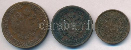Ausztria 1851A 1kr Cu + 1851A 2kr Cu + 1891. 1kr Cu T:2-3 ph.
Austria 1851A 1 Kreuzer Cu + 1851A 2 ...