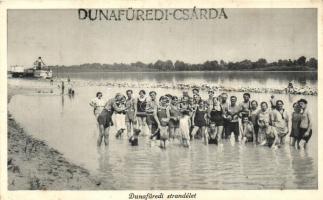 Dunafüred, strandélet, Dunafüred parcellázása a hátoldalon (ragasztónyom / glue mark)