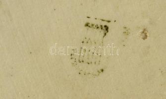 Zsolnay mércés kiöntő, jelzett, kopott, m:9 cm