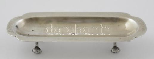 Aranyozott ezüst(Ag) fogpiszkálótartó, jelzett, 4x10,5 cm, nettó: 36,7 g