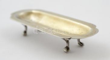Aranyozott ezüst(Ag) fogpiszkálótartó, jelzett, 4x10,5 cm, nettó: 36,7 g