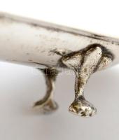 Aranyozott ezüst(Ag) fogpiszkálótartó, jelzett, 4x10,5 cm, nettó: 36,7 g