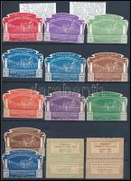 1907 Nemzetközi Sütőipari kiállítás 11 db levélzáró + másik változata párban (RR!)
