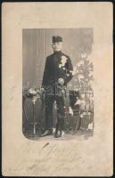 cca 1920 4 db katonákról készült csoportkép, egy sérült