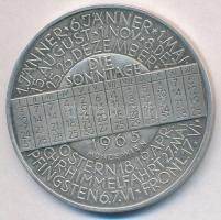 Ausztria 1965. "Naptárérem" jelzett Ag emlékérem (25,79g/0.999/40mm). Szign.: Köttenstrofe...