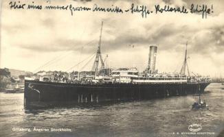 Göteborg, Angaren Stockholm / SS Stockholm (SS Potsdam) ocean liner, harbor, Akta Fotografi (EK)