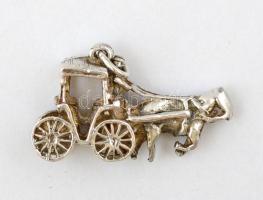 Ezüst(Ag) konflis függő, jelzés nélkül, 2,5x1,5 cm, nettó: 3,7 g