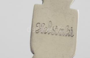 Ezüst(Ag) "Helsinki" emlékkanál, jelzett, h: 11,3 cm, bruttó: 10 g