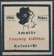 1916 Amatőr Fénykép kiállítás Kolozsvár levélzáró (R)